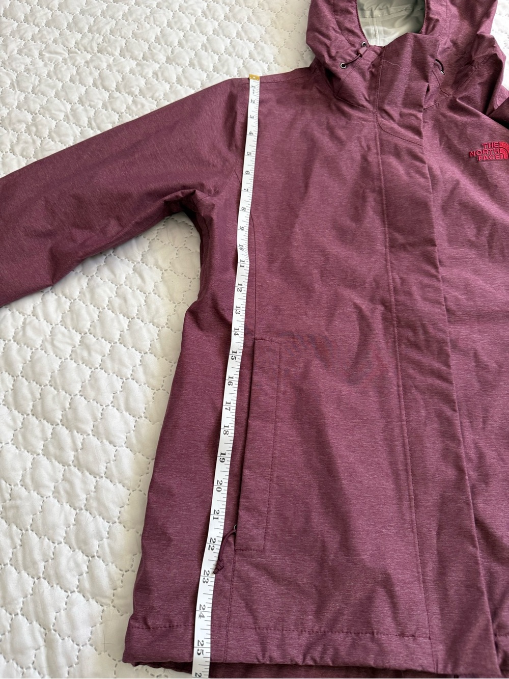 The North Face Women’s Hooded Rain Jacket — Maroon - Picture 10 of 12